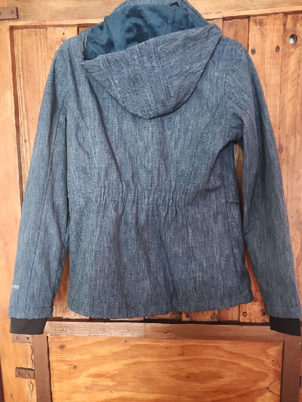 NWOT Free Country Women's Heathered Navy Hooded Zip Jacket - Picture 7 of 8